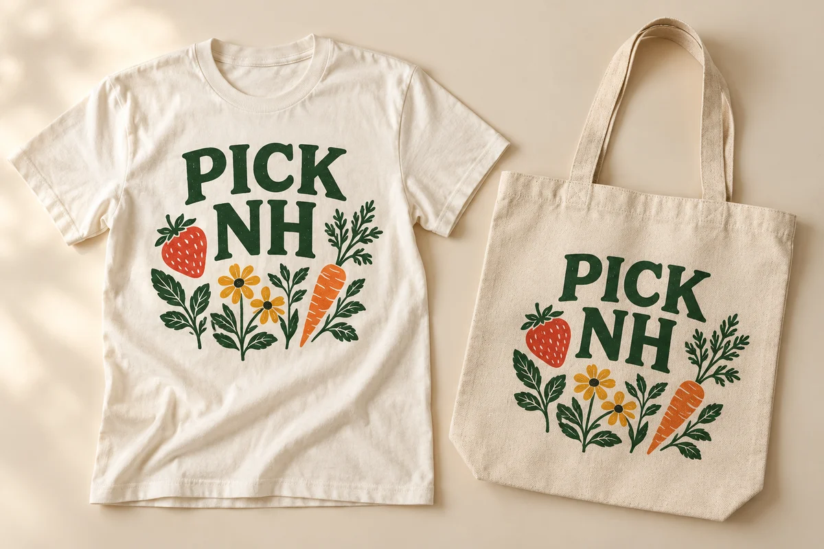Pick NH shirt and tote design concept
